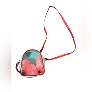 Red Poppy crossbody purse | floral crossbody purse | mini crossbody bag